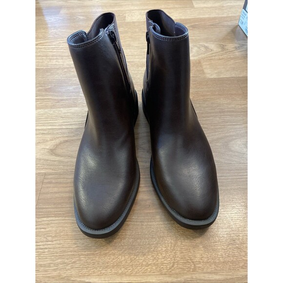 Style & Co Womens Edwinaa Gore Ankle Booties Chocolate Smooth 6M NIB - Picture 7 of 16